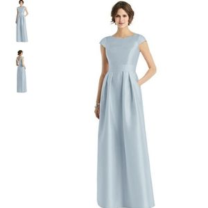 Alfred Sung mist blue dress